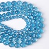 90pcs 8mm Blue Topaz Crystal Quartz Natural Stone Round Loose