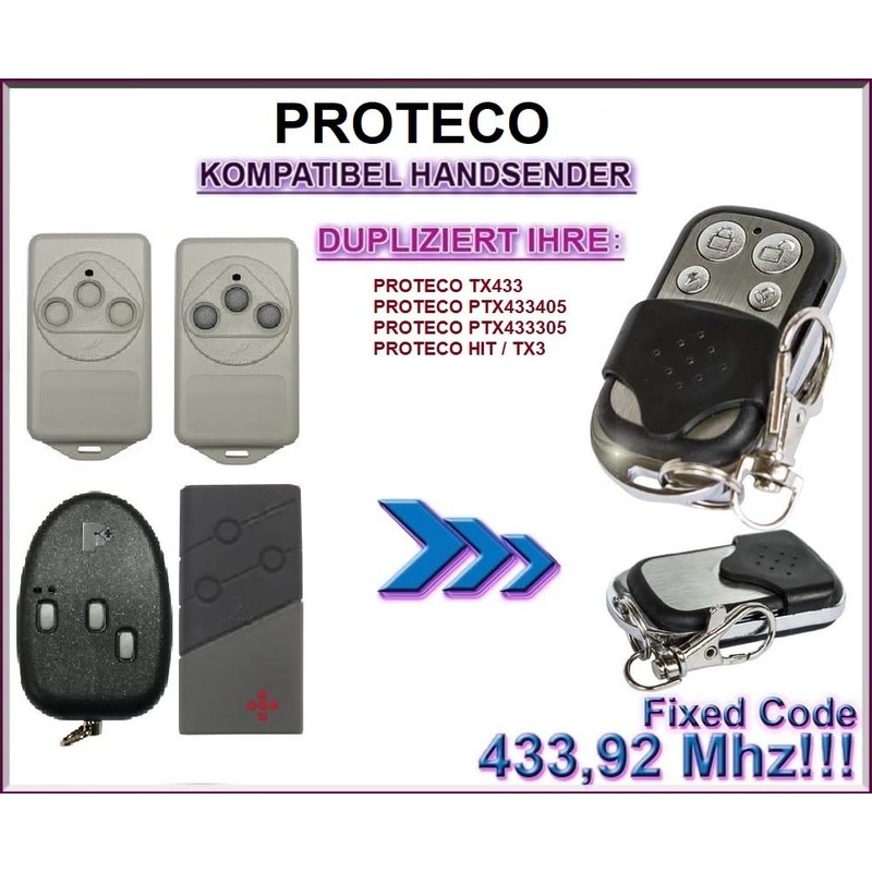 Proteco TX433 / PTX433405 / TX3 / HIT / PTX433305