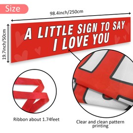 Funny Birthday Banner - Happy Anniversary & Valentines Day Decoration, I Love You Signs for Him & Her