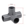 sourcing map 4-Way Elbow PVC Pipe Fitting Furniture Grade 20mm