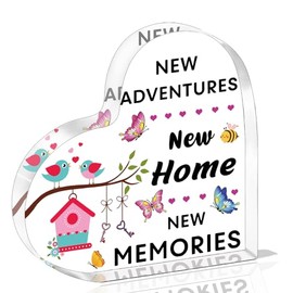 QMVMV New Home Gifts House Warming Gifts,New Home Gifts for Couple Friend Family,New House Gift Ideas,First Home Gift,Moving House Gift,Acrylic Plaque Keepsake Home Decor Gifts