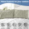 eBeddy Linens Silver Grey Pinch Pleated Pintuck Pillow Shams Set