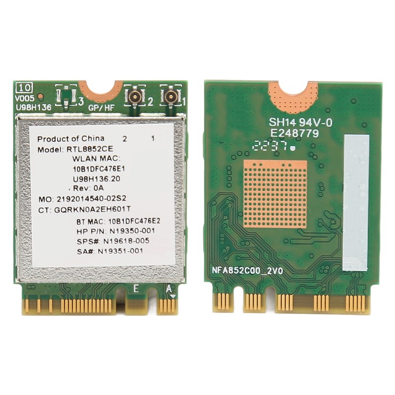 WiFi 6E Wireless Card 2.4GHz 5GHz 6GHz 5374Mbps NGFF BT5.3