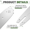 Blulu 4 Pack 16 Inch Chainsaw Guide Bar Replacement Compatible