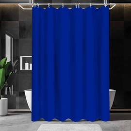 NTETSN Royal Blue Fabric Luxury Shower Curtain, Classic Solid Color Elegant Washable Fabric Bathroom Curtain, Upgrade Polyester Shower Curtains, 48 X 72 Inches, YLYYNT2477