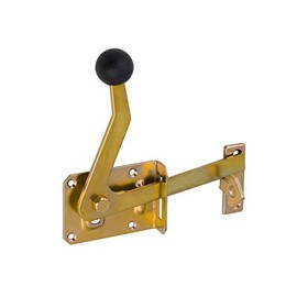 DMX - Garden Gate Latch Door Lock Garden Gate Bolt Bolt Push Bolt Lock Door Slide Door Holder for Garden Gates, Shutters, Gates, Pack of 1 - WOG - Golden, 80 x 60 mm