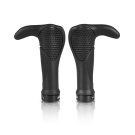 AEYINO Lock-on Bike Handlebar Grips Ergonomic Bar Ends Mountain Bicycle Handle Grips Anti-Slip Shock-Absorbing Handle Bar Grips with Aluminum Locking Ring for MTB, BMX, Scooter