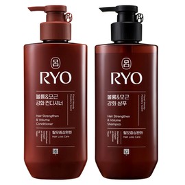 Ryeo Heukwoon Volume & Hair Root Strengthening Functional Shampoo Floral Woody Scent 480ml + Conditioner 480ml, 1 pc / 려 흑운 볼륨 앤 모근강화 기능성샴푸 플로럴 우디향 480ml + 컨디셔너 480ml, 1개