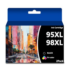 95 98 Ink Cartridge High Yield C8766W C9364W Compatible for HP 95 98 Ink for Officejet 100 150 6310 PhotoSmart C4150 C4180 C4580 2575 8050 Deskjet 460 5940 Printers (2packs,1 Black 1 Tri-Color)