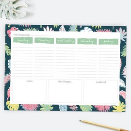 A4 Desk Planner, 53 Thick Pages, Undated, Weekday Planner, Organiser, To Do List, Notepad for School, Home, Work, Office, Acedemic, Events - Be-Leaf in Yourself