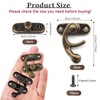 Misuyue Vintage Bronze Lock Clasp Left Latch Hook Hasp 45mm