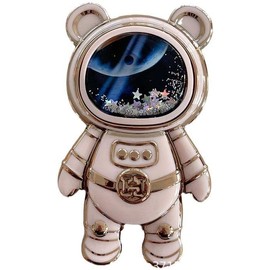 HODASHI Cute Phone Stand Holder,Astronaut Phone Holder,Cell Phone Astronaut Hidden Kickstand for Desk,Adjustable Tablet Phone Ring Stand with 3D Moving Star Sequins,Gift for Women Girl (Pink)