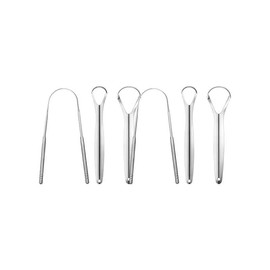 Stainless Steel Tongue Scraper Cleaner Set, 1/2/3/4 Sets Tongue Scraper for Adults, U Shaped Tongue Cleaner for Fresher Breath, Oral Hygiene Care Tools, Mouth Guard,¬†Christmas, Christmas Gift:_Silver*2 sets_one-size