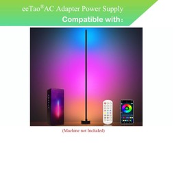 eeTao 12V 1A AC/DC Adapter Compatible with Miortior LZ-1201000A LZ1201000A Corner Floor Lamp Smart RGB LED Corner Lamp A Battery Model:TY1200100A1mn DC12V 1.0A 12VDC 1000mA Power Supply Cable Cord