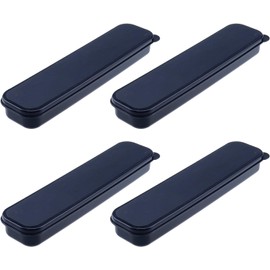 MY MIRONEY 4PCS Portable Travel Tableware Box Black Flatware Storage Box Case Travel Utensils Cutlery Case for Fork Spoon Chopsticks