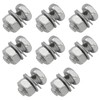 DGHAOP 8Pcs Brake Cable Regulator Clamp 26 Square Head Sliver