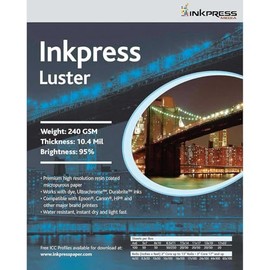 Inkpress PCL81050 Commercial Luster Inkjet Paper 8in. X 10in. 50 Sheets