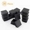 Uenhoy 30 Pcs 1-1/4" Square Plastic Plugs Insert End Caps