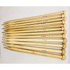CHSYOO 36 Pieces Bamboo Single Pointed Knitting Needles Set with