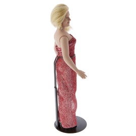 Plymor DSP-70B Black Adjustable Doll Stand, fits 12, 13, 14, 15, 16, and 17 inch Dolls or Action Figures, Waist is 2.25 to 2.75 inches Wide, 6 to 8 inches Around