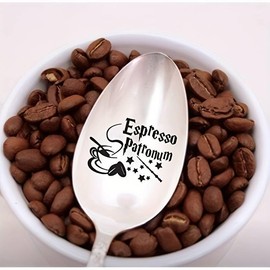 Espresso Patronum Engraved Coffee Spoon - Stainless Steel, Perfect Gift for Coffee Lovers ice-Cream
