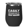 ODDITEES Funny Soap Maker Wine Tumbler Easily Distracted By Soap