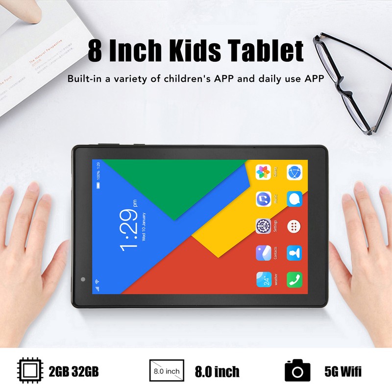 Kids Tablet 8in 2G 32G Memory 3G Network Call 5GWIFI