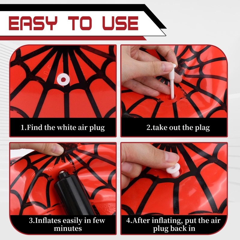 CZBRO 15" Red Spider Hopper Ball - Inflatable Jumping Toy