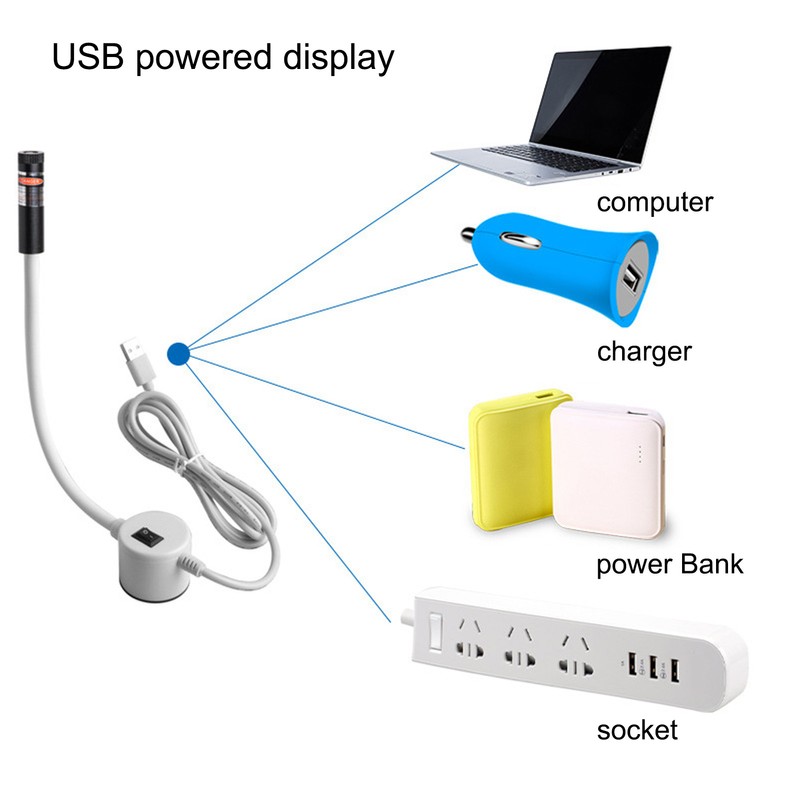 Sewing Machine Light Adsorbable 360° Rotating Gooseneck Silicone Portable Green