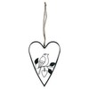 Set of 3 Wire Hanging Ornaments for Hanging, Black (Heart