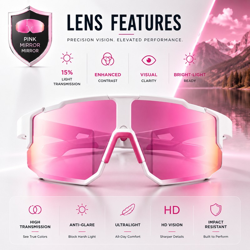 Performance Shield Sunglasses for Men & Women – Lightweight Wraparound