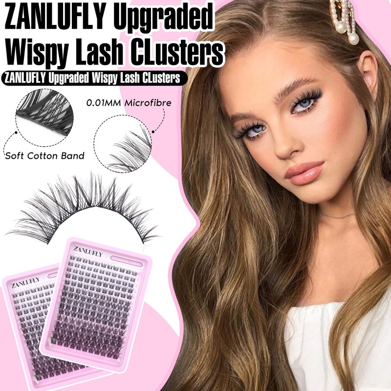 Lash Clusters Wispy Eyelash Clusters Natural C-Curly DIY Lash Extension