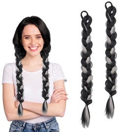 Traziewell Girl Hair Accessories 2 PCS for Women Sweet Cool Hot Girl Twist Braids Braided Long Hair Extensions for Braiding DIY Braid Extension 2427