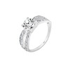 Elli Women's Ring Solitaire Glamorous with Crystal, 54, Silver, Crystal