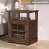 HIFYOBRO End Table with Wireless Charging Station Set of 2
