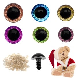 posionks 60 Pcs Safety Eyes for Crochet Toys Plastic Safety Eyes for Amigurumi with Gasket Toy Eyes Crochet Eyes for Crochet Crochet Safety Eyes for Toy Eyes DIY Crafts Plush Toys