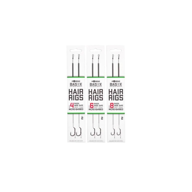 Korda - Basix Hair Rigs Wide Gape 8 18lb |