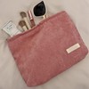 3 Pcs Cosmetic Bag, Valentines Day Pink Makeup Bag, Corduroy
