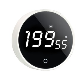 Digital Kitchen Timer - Magnetic 199-Minute Countdown Countup Timer with Large LED Display,Volume Adjustable, Visual timers for Cooking,Gym,Meeting,Classroom,Study,Work,Outdoor Activities