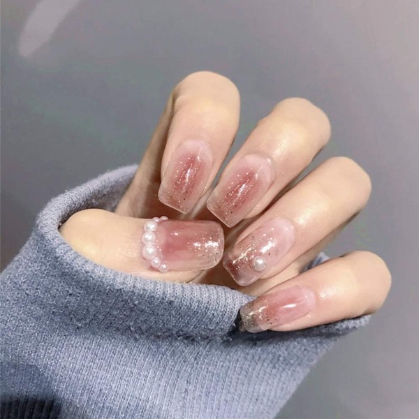 24 Pieces, 12 Sizes, Dyed Design, Nail Decoration, Nail Tip,