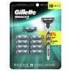 Gillette Mach3 Mens Razor, Includes 1 Handle, 10 Razor Blade