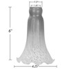 Bieye Lily Flower Blown Glass Lampshade (White, Large I.D. 1.26"
