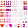 616 Pcs Acrylic Heart Rhinestone Heart Sticker Self-Adhesive Rhinestone Crystal