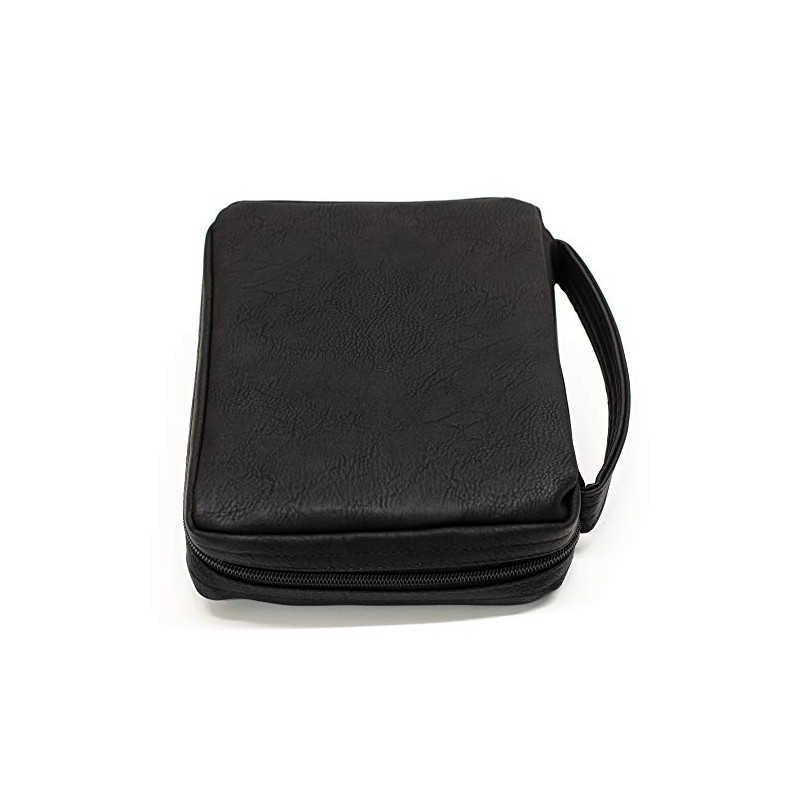 Dicksons Soft Black Embossed Cross with Front Pocket Leather Look
