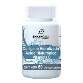 Cápsulas De Colágeno, Acido Hialurónico Y Vitamina C Sin Sabor