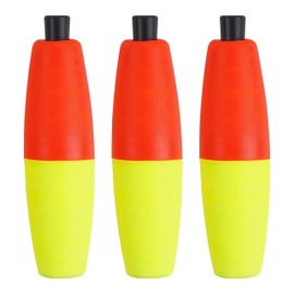 Peg Floats for Catfish Rig Fishing Bobbers Catfish Floats Foam Cigar Fishing Cork Float Bobbers for Santee Rig Slip with Pipe Plug Crappie Freshwater Saltwater 2in 2.5in 3in （2.5IN-RED&YELLOW-16PCS）