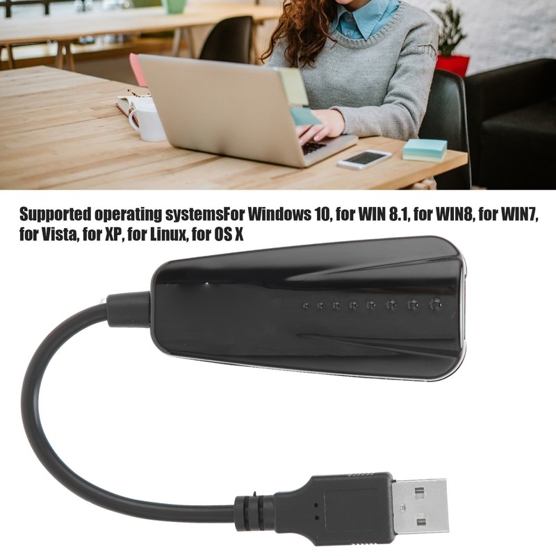 USB to Ethernet Adapter USB 2.0 to 10/100Mbps Pluggable LAN