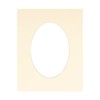 CountryArtHouse Textured Cream Acid Free 6x7.5 Oval Picture Frame Mat