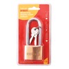 Amtech, T1600C, Solid Brass Long Shackle Padlock, Small Padlock with