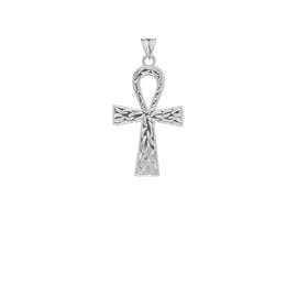 Fine Sterling Silver Small Ankh Cross Egyptian Pendant